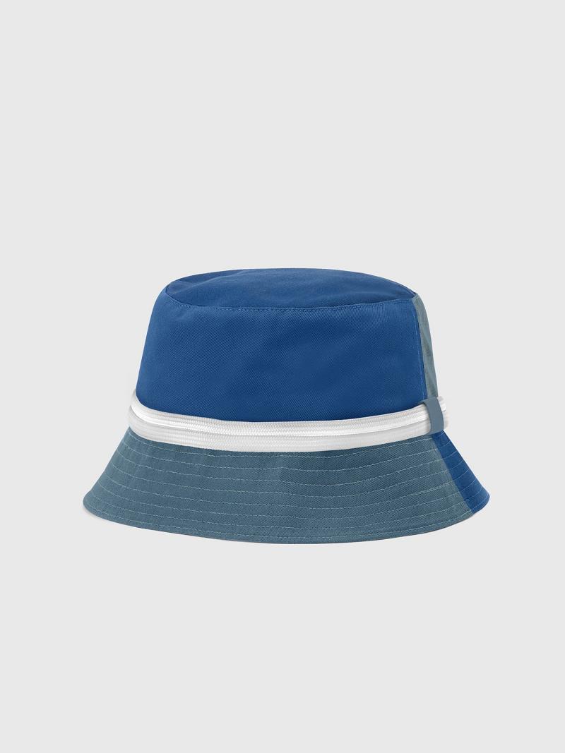 Férfi Tommy Hilfiger Logo Bucket HATS Szürke Kék | HU 1516ILH